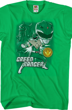 Green Ranger Mighty Morphin Power Rangers T-Shirt