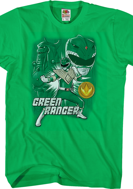 Green Ranger Mighty Morphin Power Rangers T-Shirt - main product image