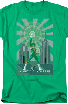 Green Ranger Poster Mighty Morphin Power Rangers T-Shirt