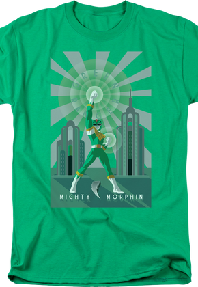 Green Ranger Poster Mighty Morphin Power Rangers T-Shirt