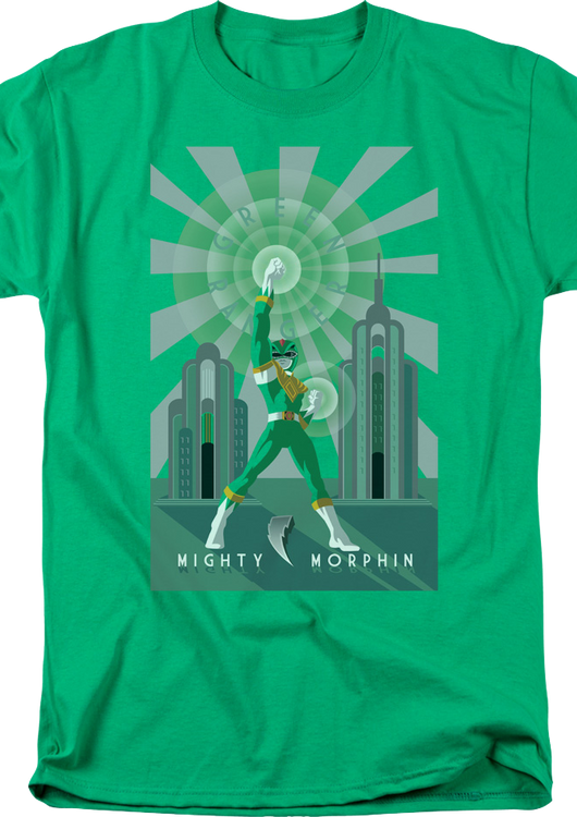 Green Ranger Poster Mighty Morphin Power Rangers T-Shirt - main product image