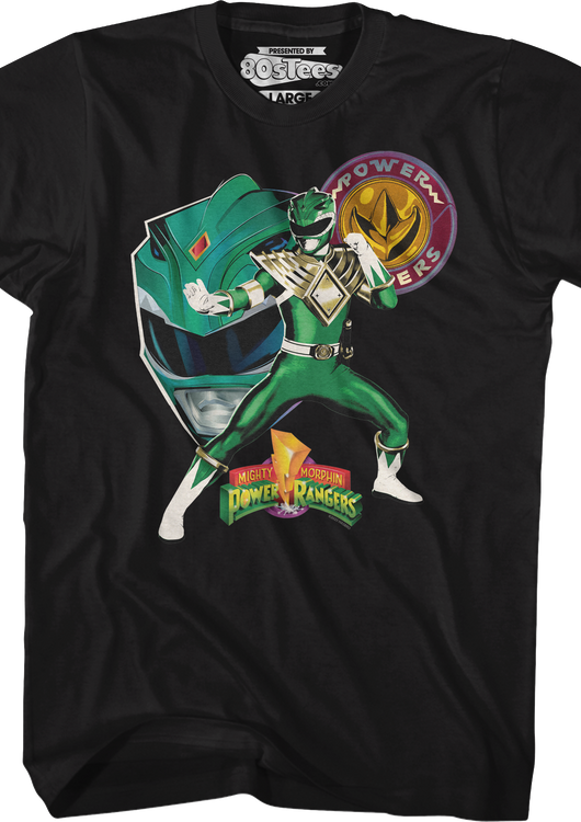 Green Ranger Profile Mighty Morphin Power Rangers T-Shirt - main product image