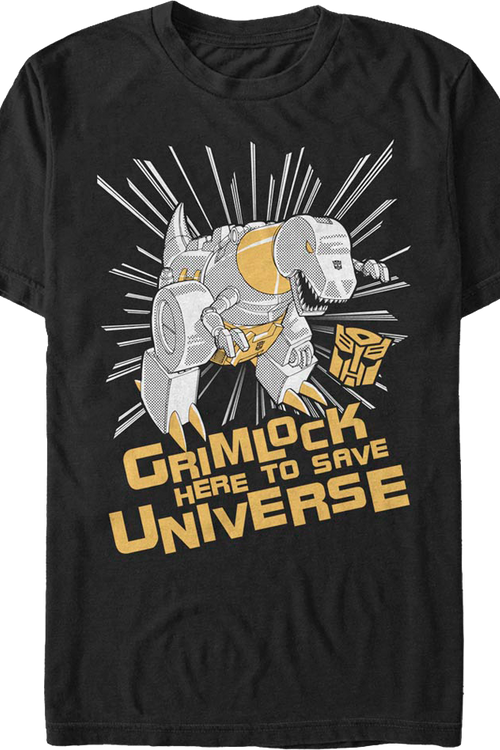 Grimlock Here To Save Universe Transformers T-Shirtmain product image