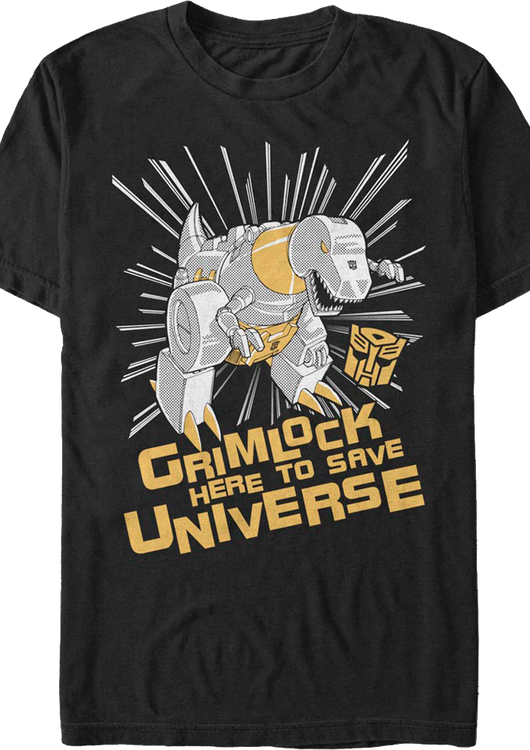 Grimlock Here To Save Universe Transformers T-Shirt - main product image