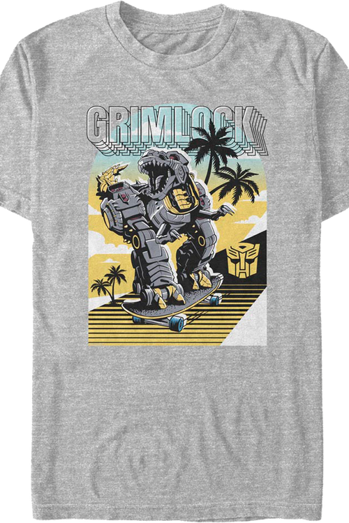 Grimlock Skateboard Transformers T-Shirtmain product image