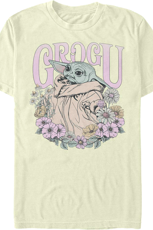 Grogu Flowers Mandalorian Star Wars T-Shirt - main product image