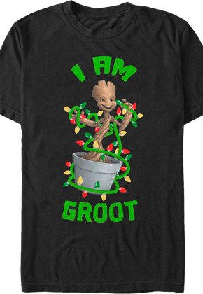 Groot Christmas Lights Marvel Comics T-Shirt