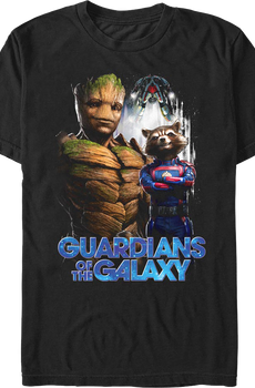 Groot Rocket Collage Guardians Of The Galaxy T-Shirt