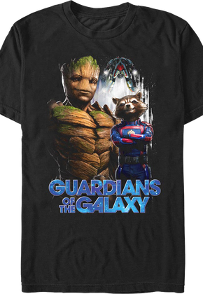 Groot Rocket Collage Guardians Of The Galaxy T-Shirt