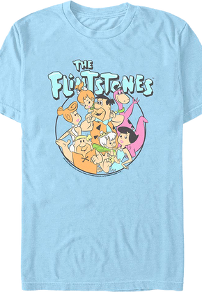 Group Photo Circle Flintstones T-Shirt
