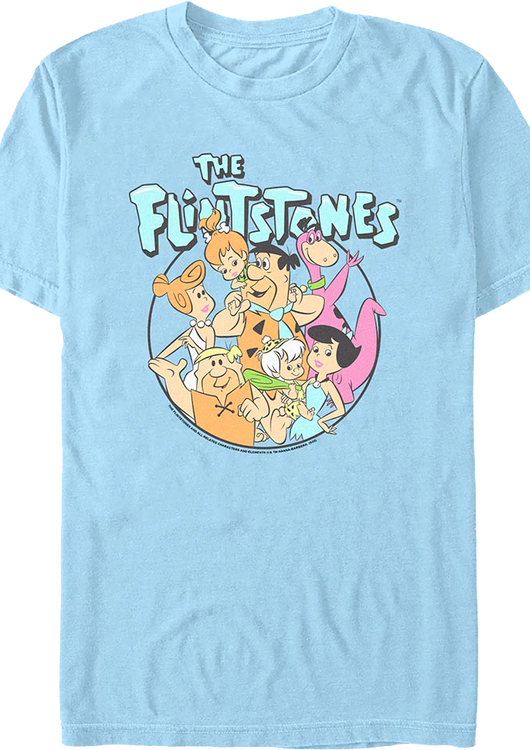 Group Photo Circle Flintstones T-Shirt - main product image