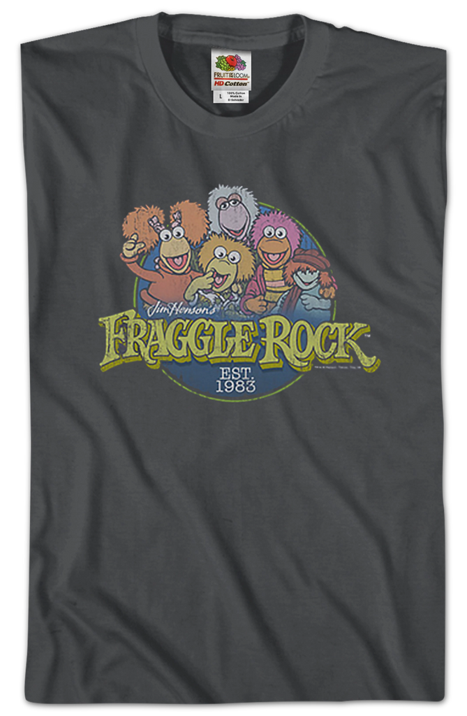 T-shirt Fraggle Rock Motif Arc-en-Ciel - Taille Adulte, Neuf Avec étiquettes, Matière Mixte, UK