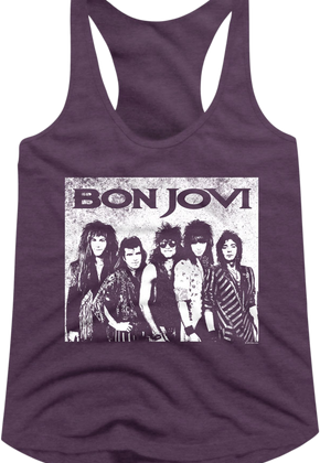 Ladies Group Photograph Bon Jovi Racerback Tank Top