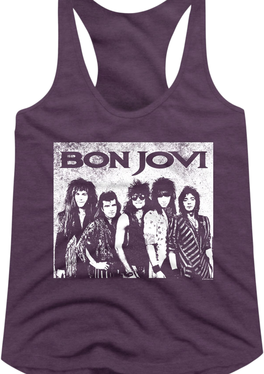 Ladies Group Photograph Bon Jovi Racerback Tank Top - main product image
