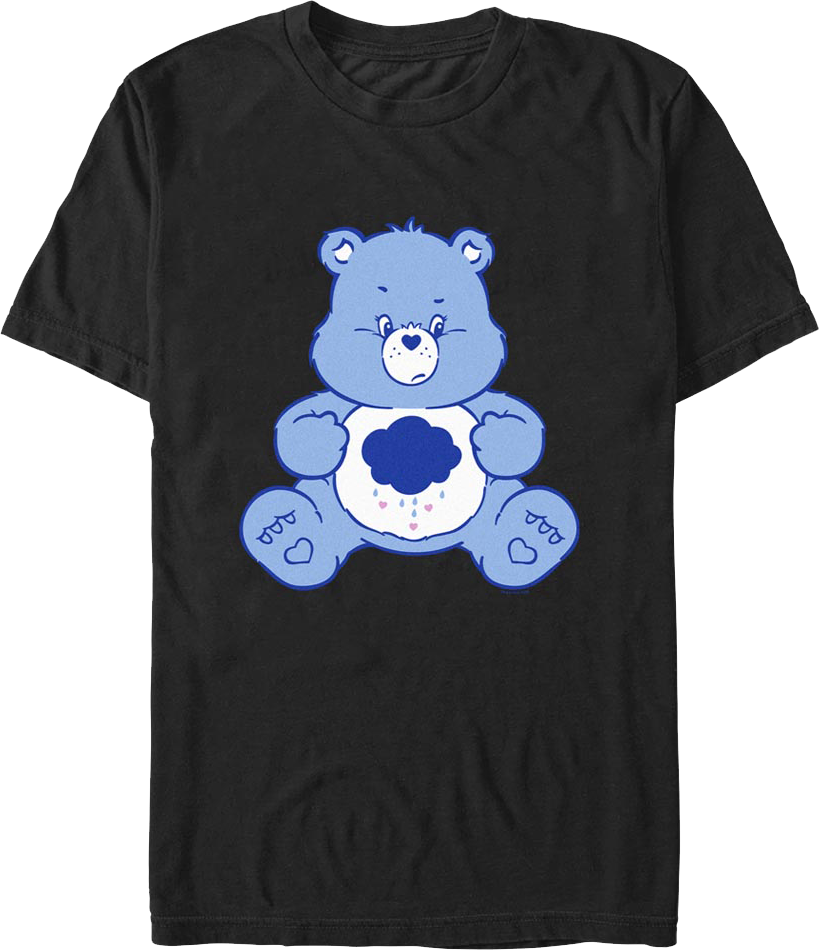 Care Bears Men's Grumpy Bear Sitting T-Shirt Black