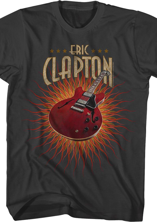 Guitar Flames Eric Clapton T-Shirt - main product image