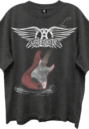 Guitar & Wings Logo Aerosmith Oversized T-Shirt