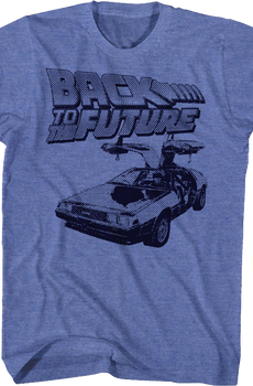 Halftone DeLorean Back To The Future T-Shirt