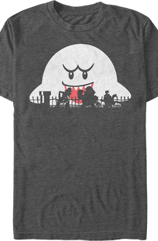 Halloween Boo Ghost And Silhouettes Super Mario Bros. T-Shirt
