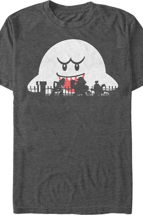 Halloween Boo Ghost And Silhouettes Super Mario Bros. T-Shirt - main product image