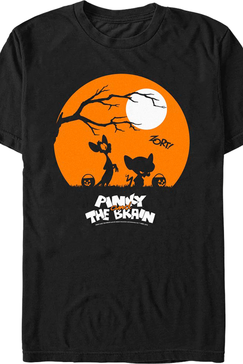 Halloween Silhouettes Pinky and the Brain T-Shirt - main product image