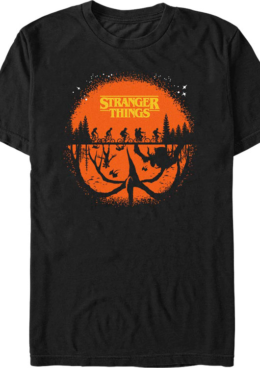 Halloween Silhouettes Stranger Things T-Shirt - main product image
