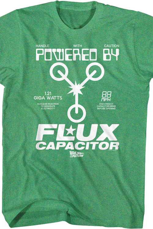 Handle With Caution Flux Capacitor Back To The Future T-Shirtmain product image