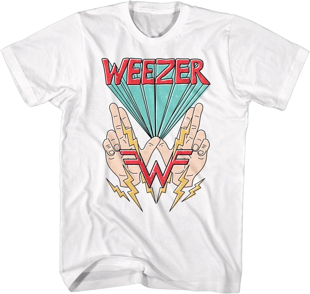 Weezer T Shirt Symbol Band Logo Nuovo Ufficiale Uomo Bianca Weezer T Shirt Symbol Band Logo Nuovo Ufficiale Uomo Bianca