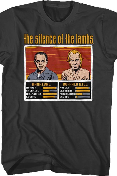 Hannibal And Buffalo Bill Video Game Silence Of The Lambs T-Shirtmain product image