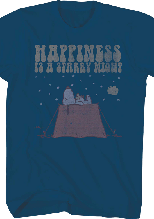 Happiness Is A Starry Night Peanuts T-Shirt - main product image
