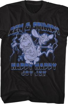 Happy Happy Joy Joy Lightning Ren And Stimpy T-Shirt