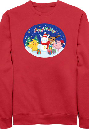Happy Holidays Photo Pokemon Sweatshirt