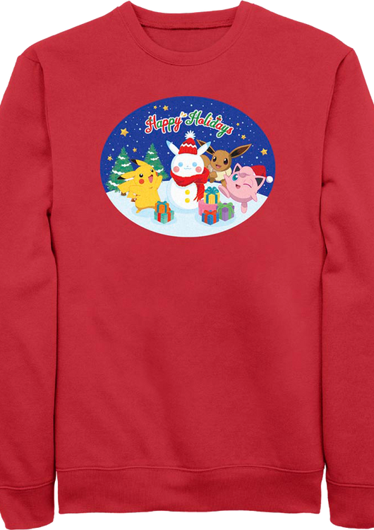 Happy Holidays Photo Pokemon Sweatshirt - main product image