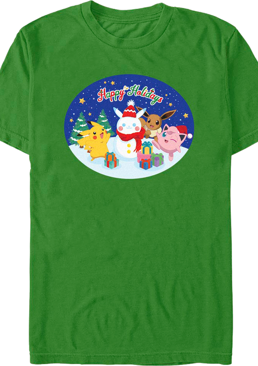 Happy Holidays Photo Pokemon T-Shirt - main product image
