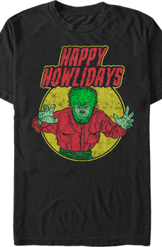 Happy Howlidays Wolf Man T-Shirt