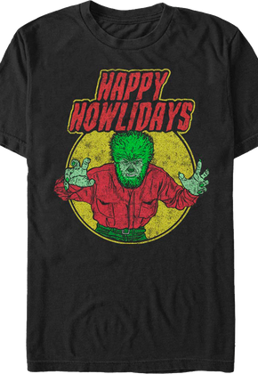 Happy Howlidays Wolf Man T-Shirt