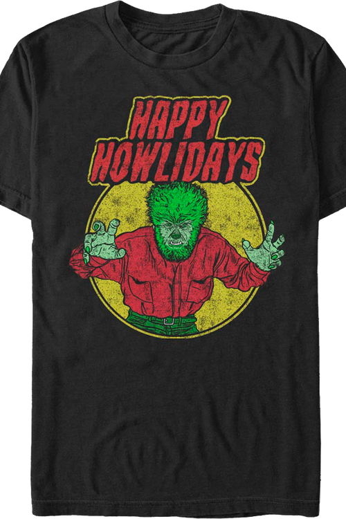 Happy Howlidays Wolf Man T-Shirtmain product image