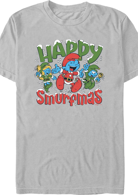 Happy Smurfmas Smurfs T-Shirt - main product image