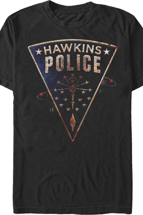 Hawkins Police Rats Patch Stranger Things T-Shirtmain product image