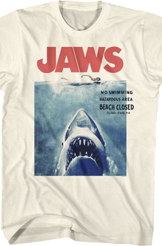 Hazardous Area Beach Closed Jaws T-Shirt