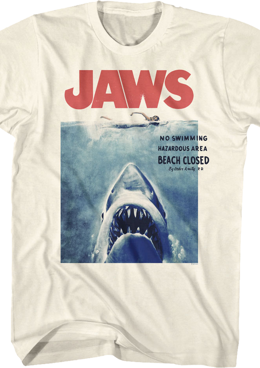 Hazardous Area Beach Closed Jaws T-Shirt - main product image