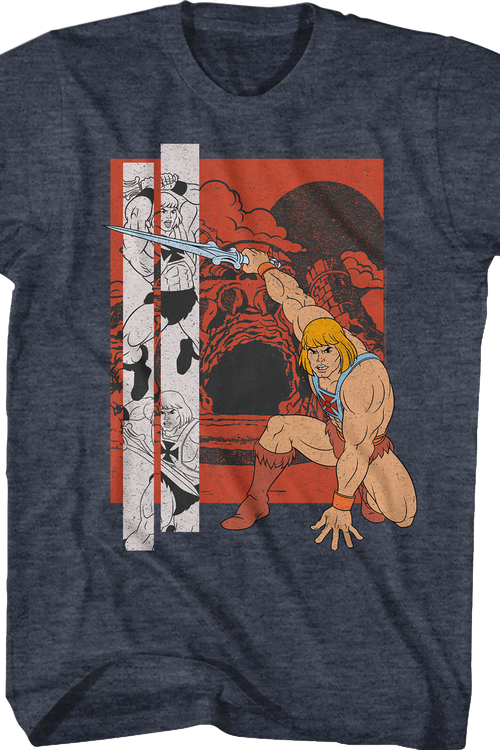 He-Man Action Pose Collage Masters of the Universe T-Shirtmain product image