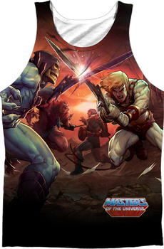 He-Man and Skeletor Battle Masters of the Universe Tank Top