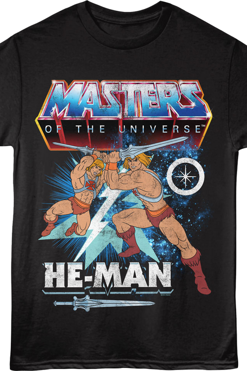 He-Man Lightning Bolt Collage Masters of the Universe T-Shirt - main product image
