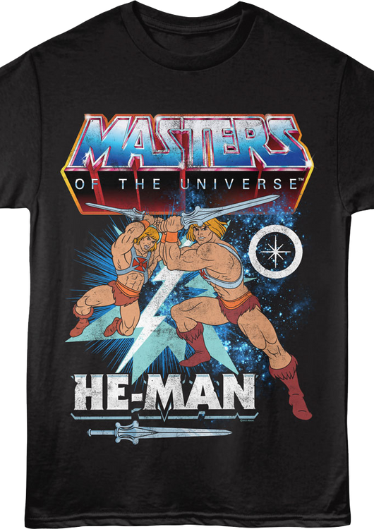 He-Man Lightning Bolt Collage Masters of the Universe T-Shirt - main product image