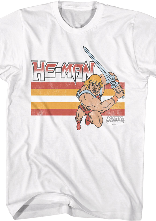 He-Man Retro Stripes Masters of the Universe T-Shirt - main product image