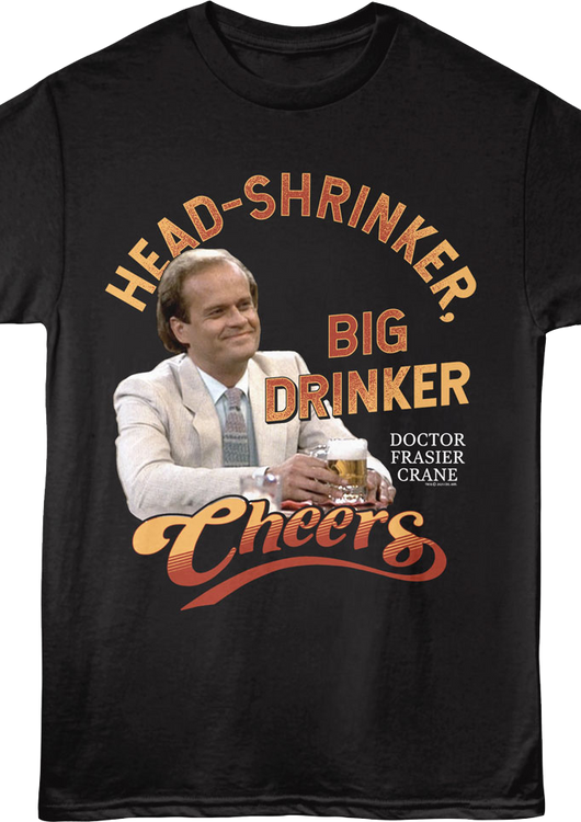 Head Shrinker Big Drinker Cheers T-Shirt - main product image