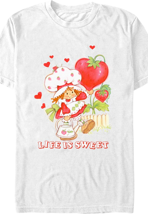 White Hearts Life Is Sweet Strawberry Shortcake T-Shirt