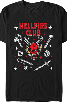 Hellfire Club Symbols Stranger Things T-Shirt