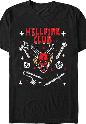Hellfire Club Symbols Stranger Things T-Shirt